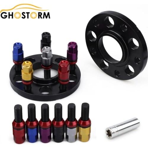 2 PCS Car Forge Wheel Spacers 5X120 72.56 With Extended 12.9 Grade Bolts Cone M14X1.25 Auto Wheel Spacers Adaptor Shims Plate