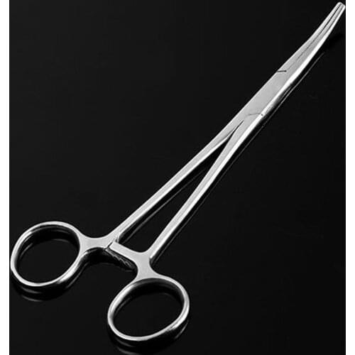 Stainless Steel Curved Tip Hemostat Elbow Scissors Locking Clamps Forceps Pliers 12.5cm for Fishing Sewing Arts Crafts