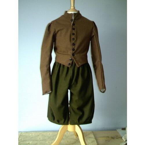 Tudor mens outfit cosplay costume tudor Elizabethan period Working class garments in wool costume custom made