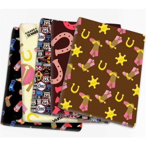 Patchwork Boots Heart Polyester Cotton Fabric for Tissue Sewing Quilting Fabrics Needlework Material DIY Handmade,c16147