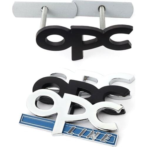 Metal Car Sticker Badge Emblem Front Hood Grille Decal for Opel OPC Logo Astra h g j k f Zafira a b Corsa b c d Mokkav Insignia