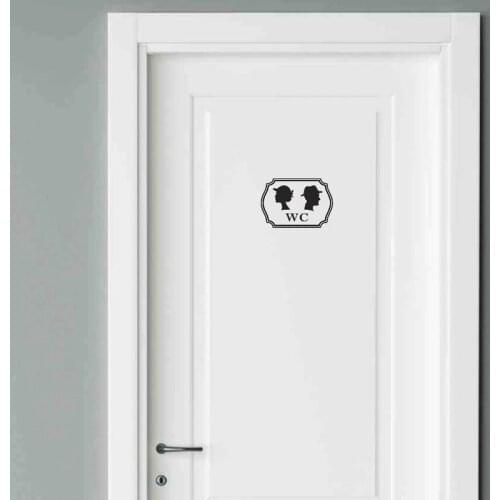 Personality Of The WC Men And Women Stickers Interesting Vinyl Decorative Door Sticker 2WS0037
