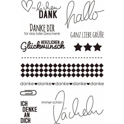 German Transparent Clear Silicone Stamp/Seal for DIY scrapbooking/photo album Decorative clear stamp A555