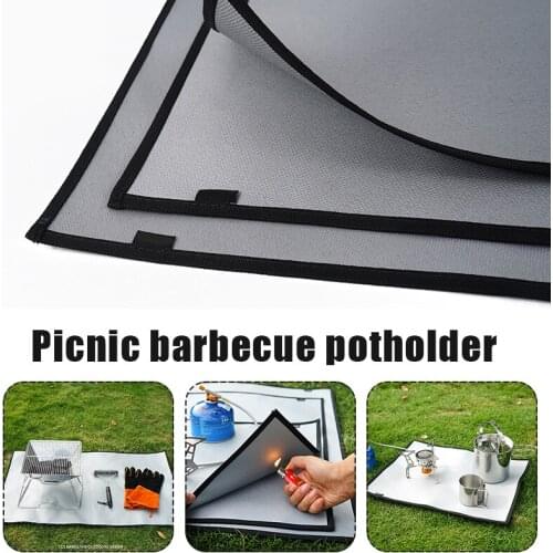 Camping Fireproof Cloth Picnic Barbecue Heat Fireproof Mat Waterproof Pad For Camping Picnic SAL99
