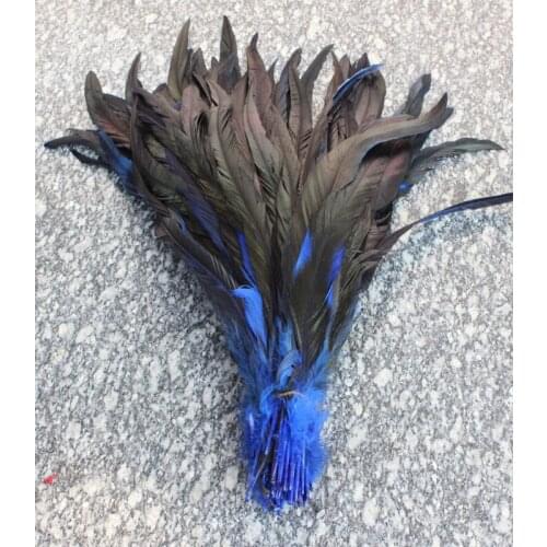 Wholesale 100 PCS blue natural rooster tail 30-35 cm / 12 to 14 inches