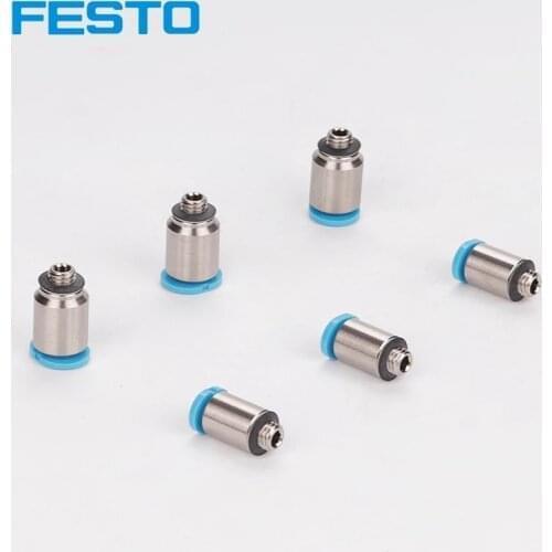 10pcs One Pack Festo Joint Pneumatic Fitting Pipe Quick Connector QST-4-6-8-10-12-16 153129 153130 153133 153135 153136 153150