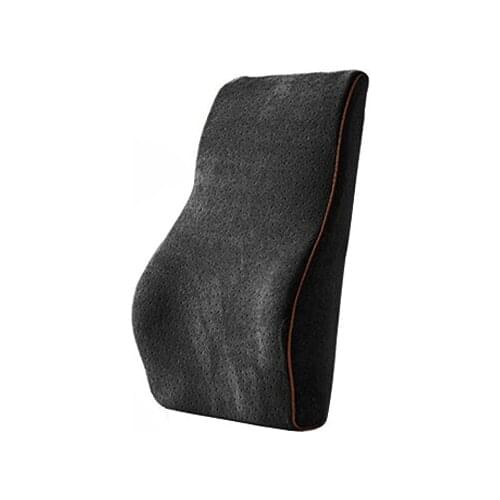 Car Auto Seat Lumbar Back Pillow Supports Chair Memory Foam Home Office Black