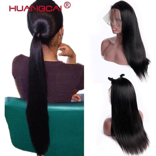 Straight Lace Frontal Wig Pre Plucked With Baby Hair 150% Brazilian Hair 360 Lace Frontal Human Wigs Remy Natural Wig 10-26inch