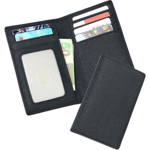 Saffiano Leather Card Holder Men Customed Initials Letters Id Card Case Unisex Credit Card Holder Short Wallet Purse Thin Small