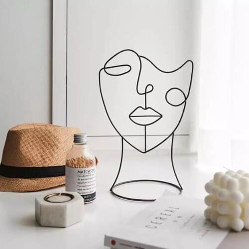 Modern Creative Abstract Character Art Craft Metal Home Furnishings Decoration Accessories Sculpture For Office Living Room
