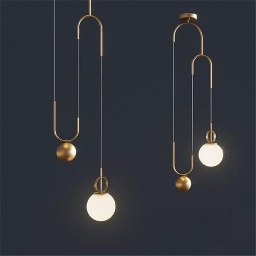 Modern Minimalism Pendant Lamp Glass Ball Living Room Restaurant Bar Hotel Pendant Lights Nordic Designer Creativity Hanglamp
