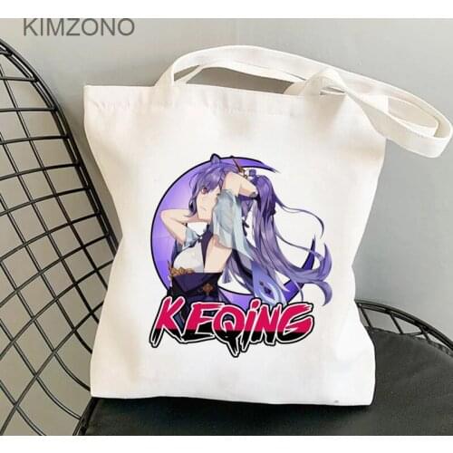Genshin Impact shopping bag bolsa recycle bag shopper shopping reusable shopper bag reusable sac cabas sac tissu