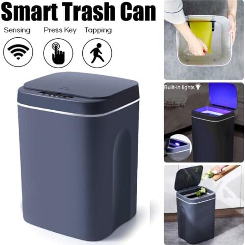 Home Smart Trash Household Intelligent Trash Contactless Induction Type Waste Bin Kitchen Bathroom Dustbin