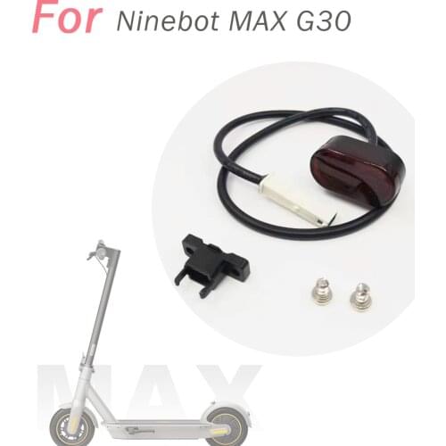 Rear Fender Tail Light For Ninebot Max G30 Electric Scooter Waterproof Signal License Plate Brake Light Essential Accessories