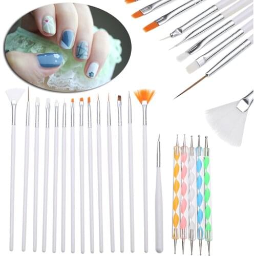 15pcs Nails Art Brushes Acrylic UV Gel DIY Pro Nail Art Painting Drawing Dotting Brush Pen Set Tool For Nail Salon Mayitr