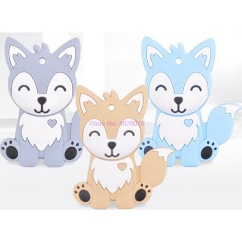 DHL 500pcs Baby Silicone Teethers BPA Free Toddle Teething Toys Cute Animal Baby Ring Teether Silicone Beads DIY Chew Necklace