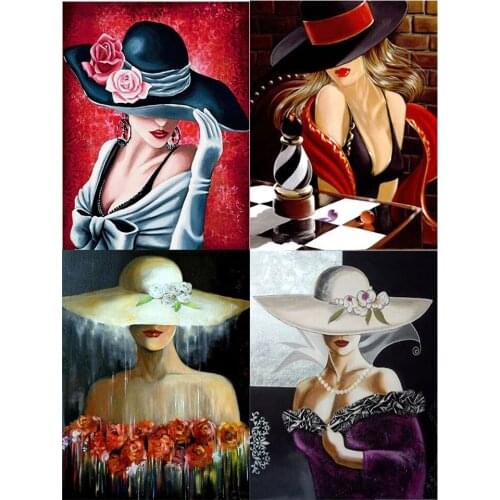 5d Diamond Embroidery Woman Cross Stitch Kit Diy Diamond Painting Portrait Artist Home Decoration Mosaic Room Decoration