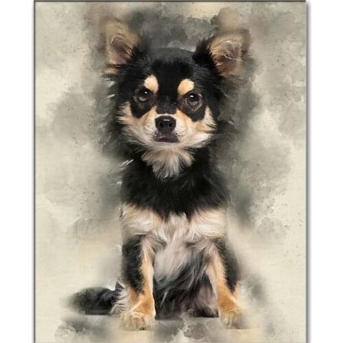 Chihuahua Theme Diamond Painting, 5D Embroidery, Cross Stitch, Needlework, Round Rhinestones, Mosaic, Crafts, DIY Decor