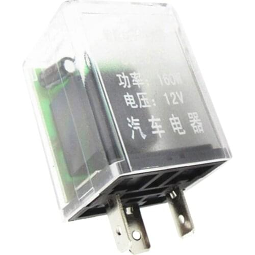 Car 12V 160W 3-pin Electronic Flasher Relay Fix Turn Signal Blinker Lamps