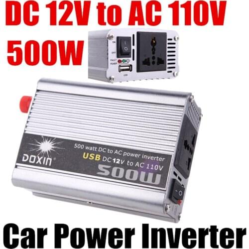 Inverter car transformator DC 12 V to 110V 500W Car inverter converter Car Power converter Cigarette Lighter Plug Power