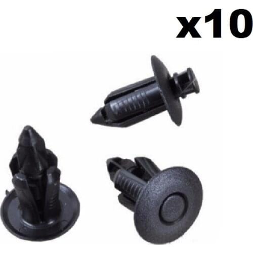 Car Styling x10 DOOR TRIM PANEL FASTENER CLIPS FOR SUZUKI MITSUBISHI SAAB PUSH-IN 10 Plastic Clips New