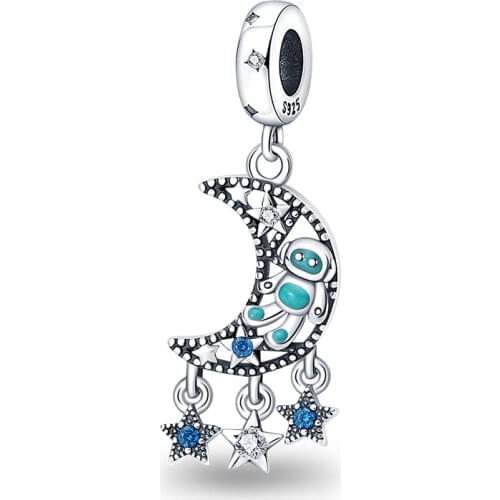 Qikaola Enamel Fish Pendant 925 Sterling Silver DANGLE CHARM Fit Bracelet Necklace Women Fine Jewelry CMC085