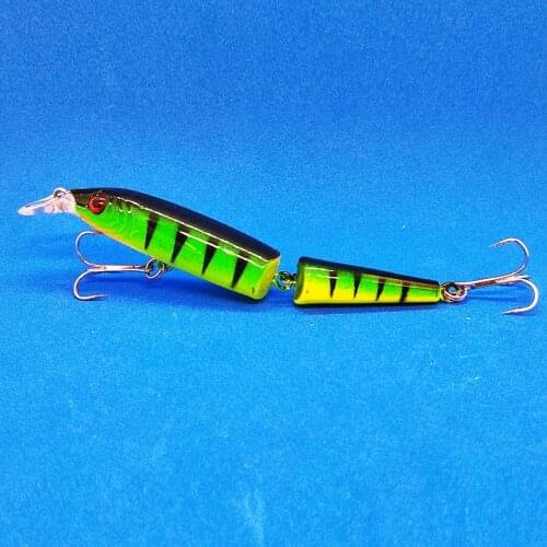 1PCS Two Sections Bionic Minnow Fishing Lures 105mm/9g Plastic Artificial 3D Eyes Swimbait Wobblers for Pike Hard Bait Tackle