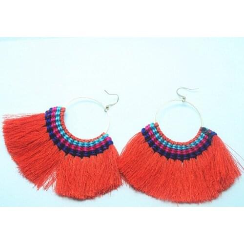 Ethnic styles of women ear jewelry handmade tassel earRS charms nationality jewelry best selling items
