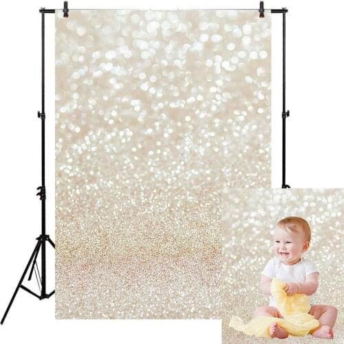 Backdrop Christmas Theme Bokeh Glitters Light Children Background for Photo Studio Newborn Baby Xmas Photography Photocall
