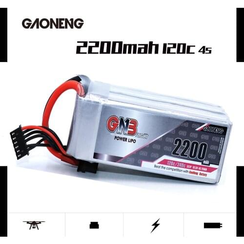 Gaoneng GNB 4S 2200mAh 14.8V 120C/240C Lipo Battery With XT60 Plug For FPV Drone Quadcopter Helicopter UAV RC Parts