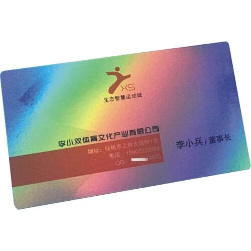 Creative Material 0.38MM Holographic PVC Business Card Printing