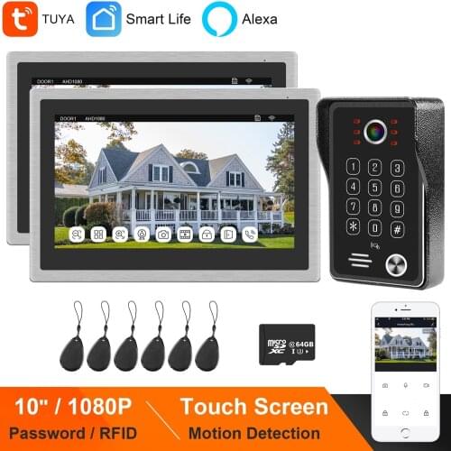 HomeFong IP Video Door Phone WiFi 10 inch Touch Screen Monitor Support Smart Phone Real-Time Control Home Video Intercom System