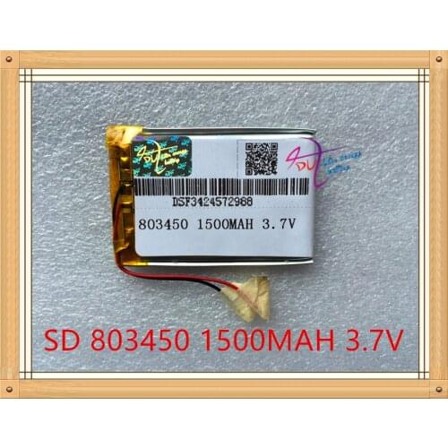 Liter energy battery 3.7V tablet battery 803450 1500mAh GPS battery MP3 MP4 speaker teaching machine
