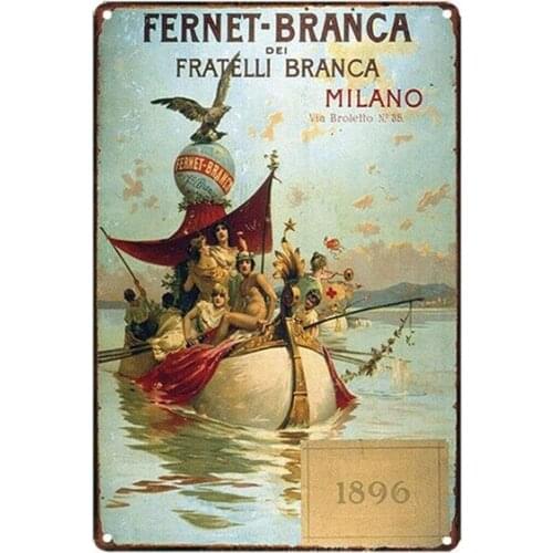Metal Tin Sign fernet branca Bar Pub Home Vintage Retro Poster