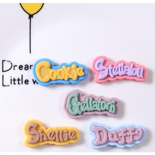 10Pcs Trendy Resin Cute Colorful Letter Patches Charms For DIY Making Earrings Hair Phone Case Decoration Jewelry Accessories