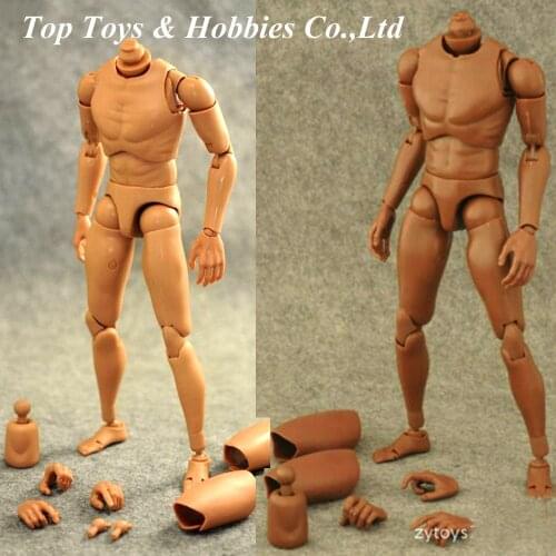 1:6 Scale Male Muscular Body yellow/Black Narrow Shoulder 12" Figure Body Accessory for 12" Dragon Action Figure Toy
