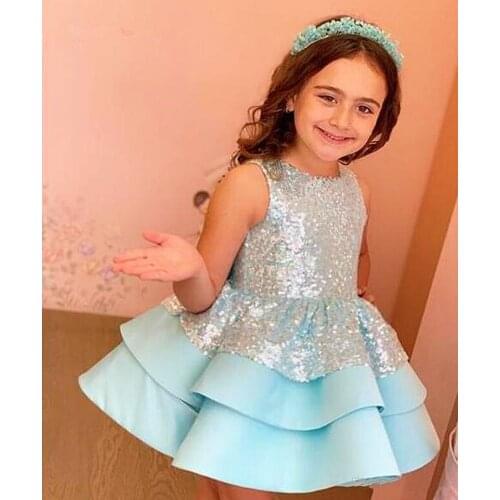 Flower Girl Dresses Vintage Jewel Sash Lace Net Baby Girl Birthday Christmas First Communion Dresses Children Girl Party Gown