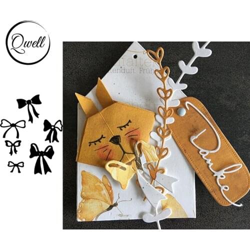 QWELL Bow-Knot Ornament Metal Cutting Dies Stencil For DIY Scrapbooking Crafts Paper Card Making Template 2020 New
