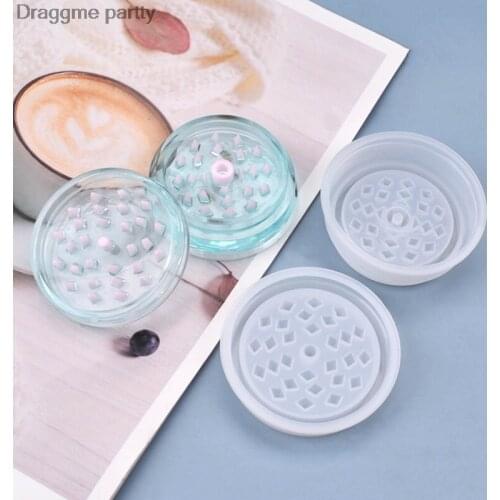Crystal Epoxy Resin Mold Tobacco Grinder Leaf Herbal Herb Smoke Spice Crusher Silicone Mould DIY Crafts Baking Tools Resin Craft