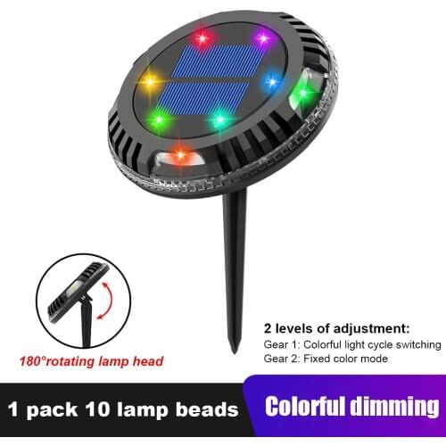 Garden Light Solar Power 180° Rotating Pathway Lamp IP65 Waterproof Decoration Yard Light Outdoor Ground Spot Landscape Garden