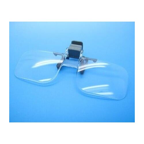 Folding Magnifying Glass Clip On Precise Magnifier Flip Loupe Handsfree Eyeglass