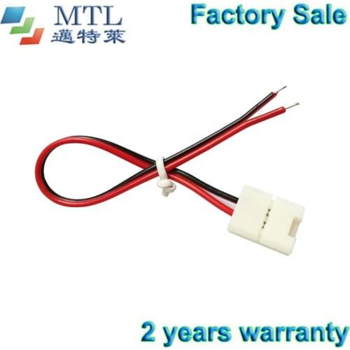 Special connector for 8mm width pcb 120LED/M, 100pcs/lot, connect 3528 single color LED strip to power supply, Factory Wholesale