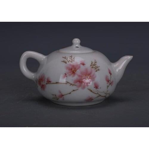 Old rare Chinese porcelain Peach teapot,#04