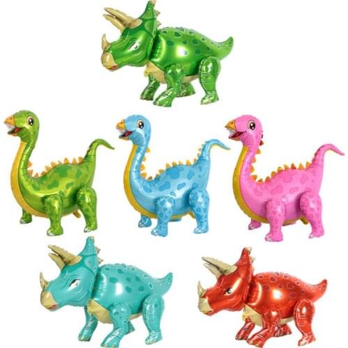 Three-dimensional dinosaur balloon cute assembly triceratops balloon stegosaurus balloon childrens toy aluminum foil balloon