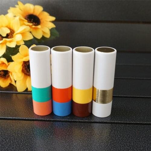 1/2/5pcs 12.1mm empty tube lip balm containers Empty Makeup lipstick tube Round color with accentuating iron lipstick tube
