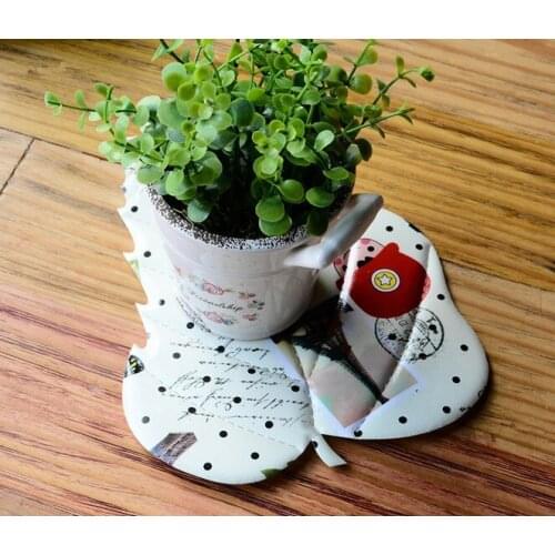 1PC Leaf Clover Table Mat Silicone Heart Shape Table Pad Heat Insulation Cup Mat Coaster Cushion Silicone Placemat OK 0453