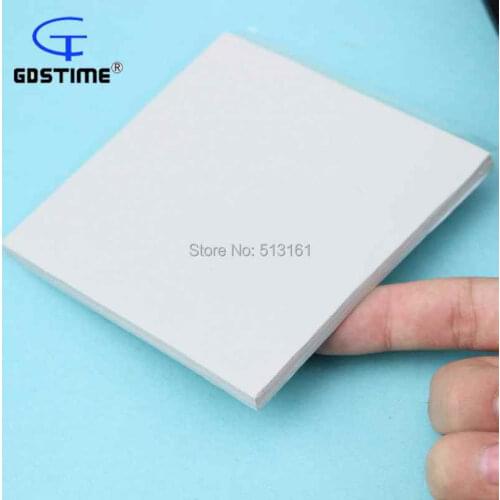 10PCS Gdstime 100x100x4mm Gray Thermal Conductive Pads Heatsink Chip Compound Pad