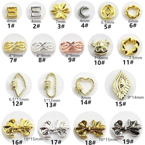 10pcs/lot Korea 3D Alloy Nail Art Parts Kawaii Bowknot Accessories Charm Styling Nail Deco Supplies For Professionals