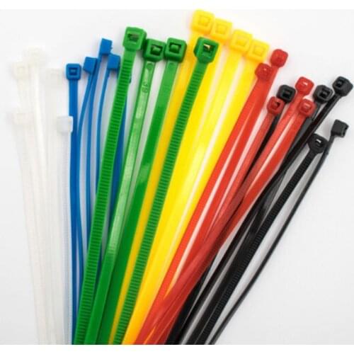 150pcs/bag 6 Color Self-Locking Nylon Wire Cable Zip Ties Cable Ties White Black Organiser Fasten Cable Jingdong Authorization