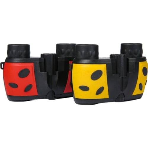 2 colors Kids Telescope Ladybug Plastic Children Binoculars Telescope Kids Outdoor Observation Kids Telescope Toy Gift
